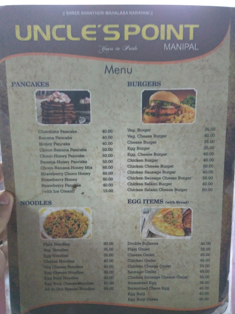 Menu - Uncle's Point photo 1