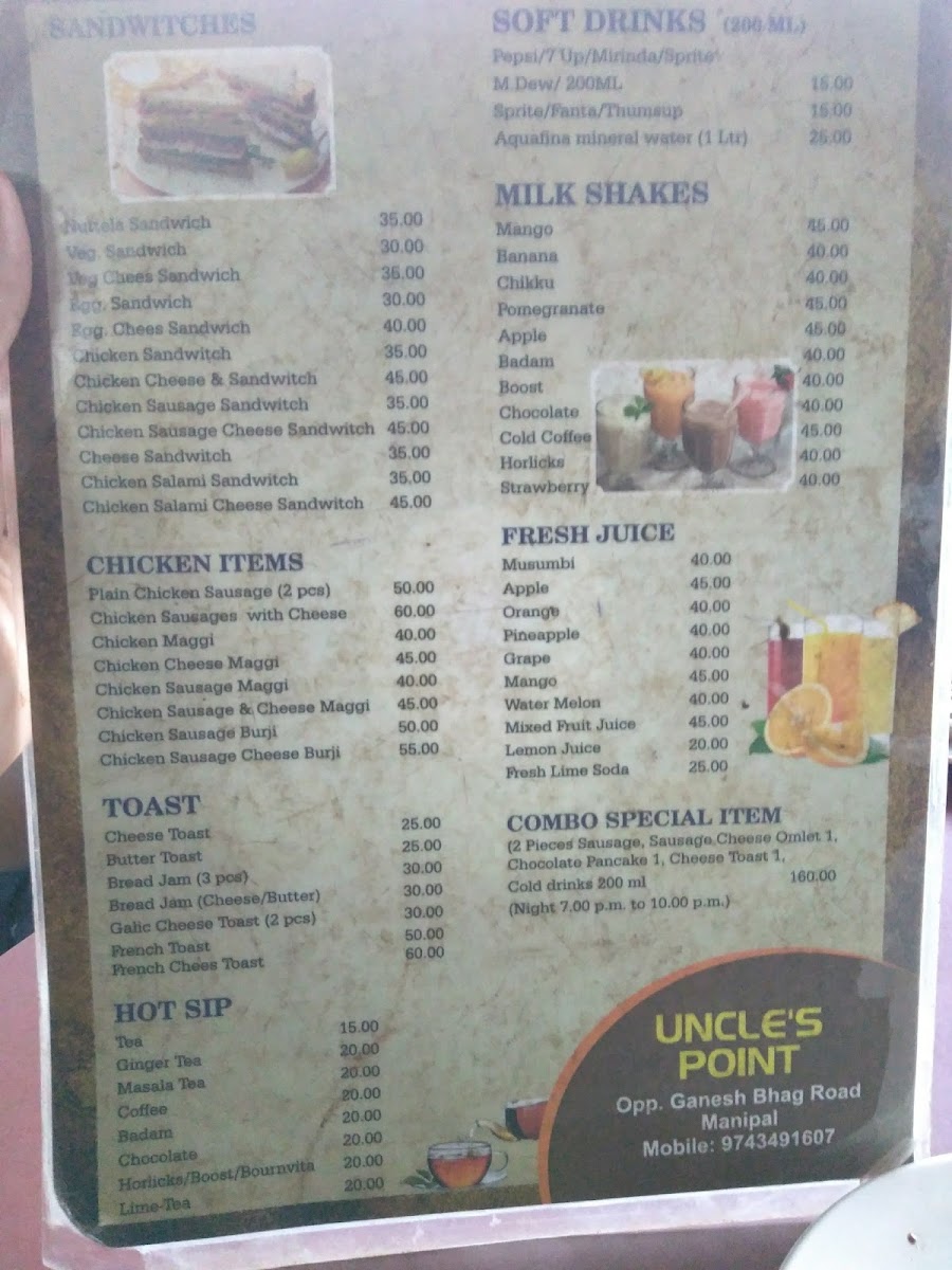 Menu - Uncle's Point photo 3